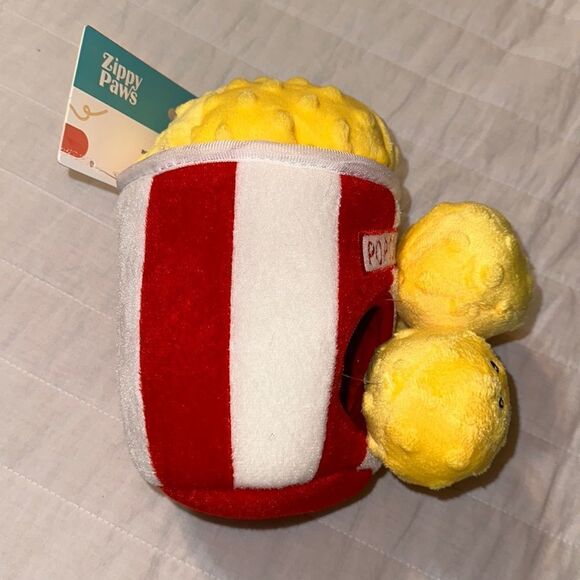 Zippy Paws Burrow Interactive Dog Toy Hide and Seek Squeaky Popcorn Bucket - Picture 9 of 12